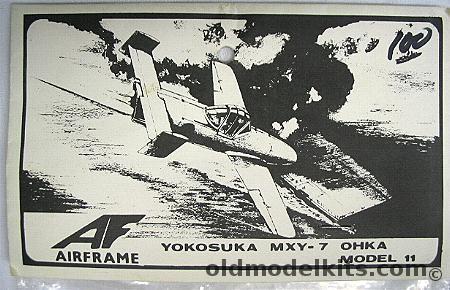 Airframe 1/72 Yokosuka MXY-7 Ohka Bomb plastic model kit